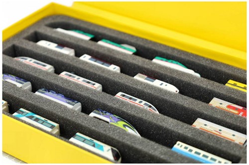 Feldherr HSMB040P49 Z - Magnetische Box geel - 5 sleuven voor spoor Z Kort modellen - horizontaal-3