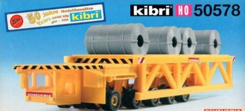 Kibri 50578 H0 - Scheuerle Industrie Hubtransporter Geel