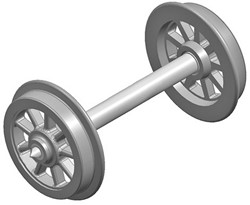 Liliput L939305 H0 - Spoked Wheel Set Covered 24.7mm per stuk