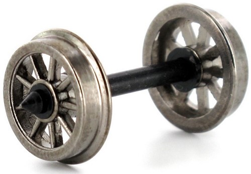 Liliput L939365 H0 - Spoked Wheel Set Covered with Low Flange per stuk