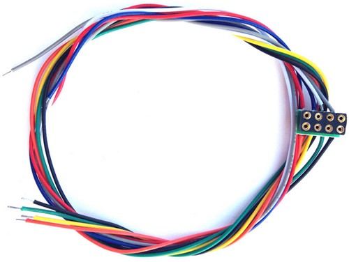 Lais DCC 860001 H0 - 8 Pin DCC Decoder Sockets NEM 652 met kabelharnas ...