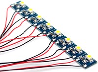 Lais DCC 860025 - 8 PCS Pre Wired Warm White SMD 3528 Led Lamp Light Set 12V ~ 18V