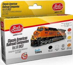 AMMO MIG-R-1018  - Cl. American Railroad Comp. Vol. 3 Bnsf 15Ml 6 Jars