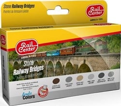 AMMO MIG-R-1022  - RAIL CENTER - STONE RAILWAY BRIDGES 15ML 6 JARS