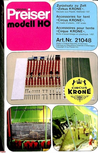 Preiser 21048 H0 - Tent Accessoire Set Circus Krone-2