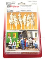 Preiser 63000 1:32 - Reizigers en Passanten Onbeschilderd 12stuks-2