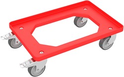 Feldherr RO64GUFE3020 - Compacte trolley, rood, voor Eurocontainers tot 600 mm x 400 mm
