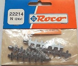 Roco 22214 N - Geisoleerde Railverbinders 24stuks
