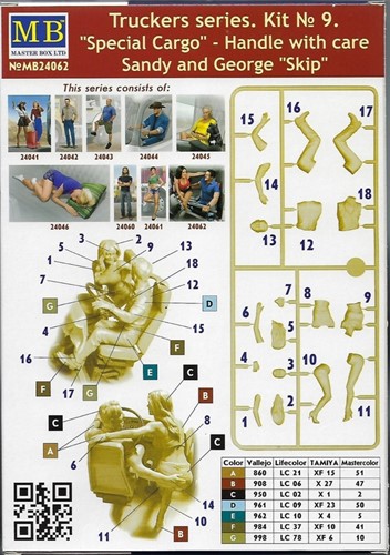 Master Box 24062  - Special Cargo Handle With Care Sandy and George 'Skip' Truckers Series Kit 9 1:24 (Open Verpakking)-3